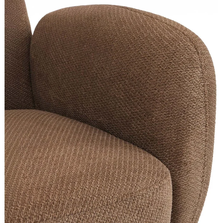 Sessel HWC-P33, Lounge-/Relax-/Cocktailsessel Polstersessel, Stoff/Textil Chenille (330 g/m²) ~ braun – Bild 8
