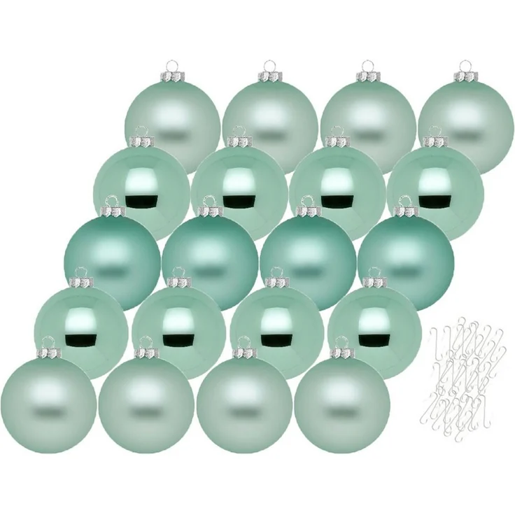 MAGIC by Inge Weihnachtsbaumkugel Weihnachtskugeln Winter Jade 20 Stk 6cm + Haken – Bild 4