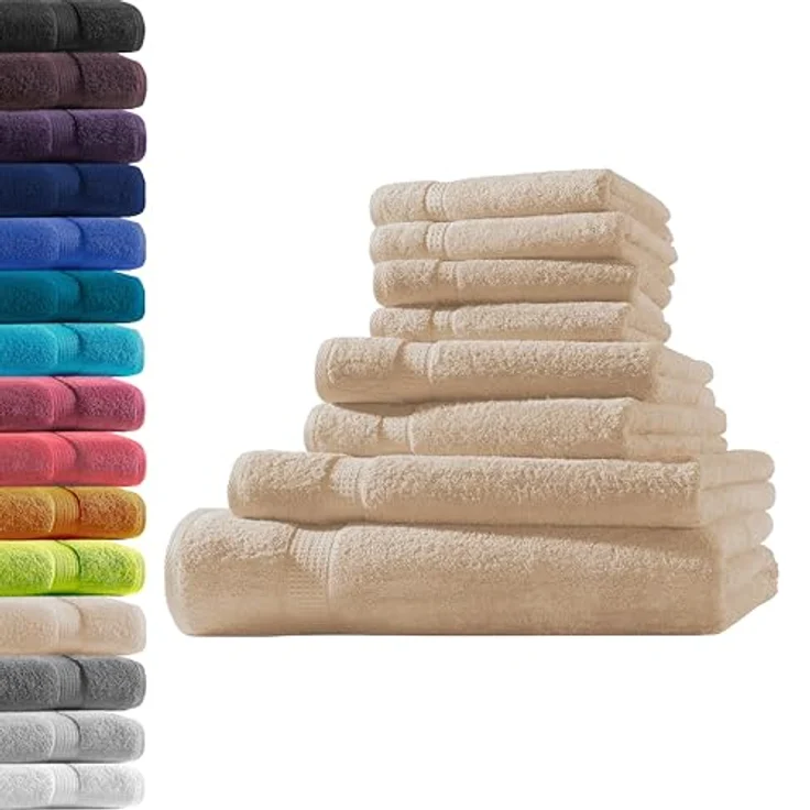 Hometex Premium Textiles Handtuch in Premium Qualität 500 g/m², Feinster Frottier-Stoff 100% Baumwolle, 1x Badetuch + 1 Duschtuch + 2 Handtuch + 4 Gästetuch, weich, saugfähig, extra schwer & flauschig – Bild 2