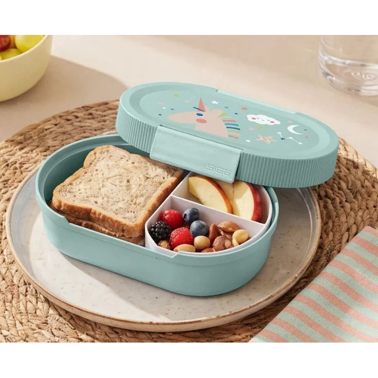 Sigg Lunchbox SIGG LUMO Kids Lunchbox 0.8 Liter, verschiedene Motive, (optimal auf die passenden SIGG VIVA Trinkflaschen abgestimmt), ideal für Pausenbrot, Obst und Snacks in Schule – Bild 3
