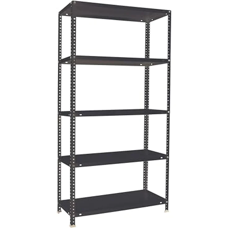 Simon Rack Metallregal, 5 verstellbare Regalböden, 100 kg Biegepunkt, 2000 x 1000 x 400 mm, mit Schrauben, Lagerregal, Anthrazit - Comfort – Bild 2