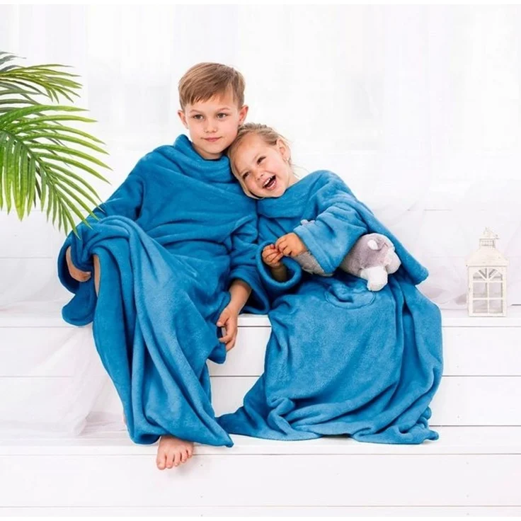 Kinderdecke Ärmeldecke Lazykids für Kinder - Kuscheldecke mit Ärmeln, DecoKing – Bild 2