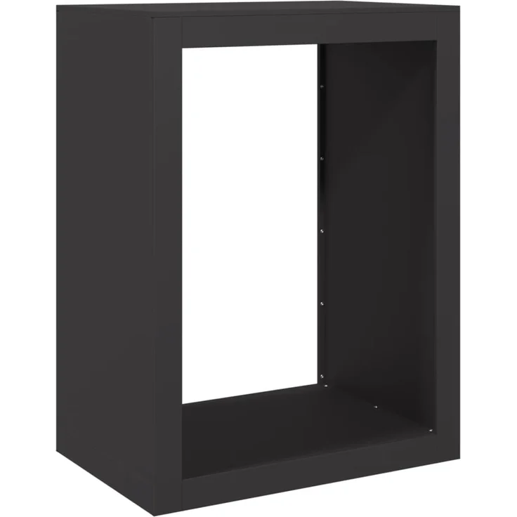 vidaXL Brennholzregal Schwarz 60x40x80 cm Stahl 850996 – Bild 1