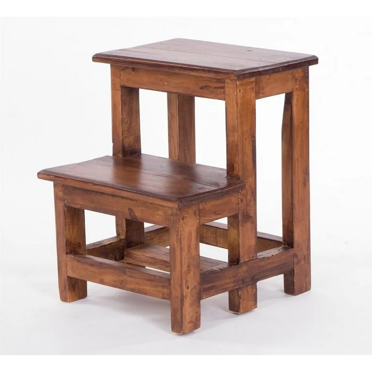 DESIGN DELIGHTS Hocker Blumenhocker "STEP", vintage Holz, Blumenleiter aus Altholz