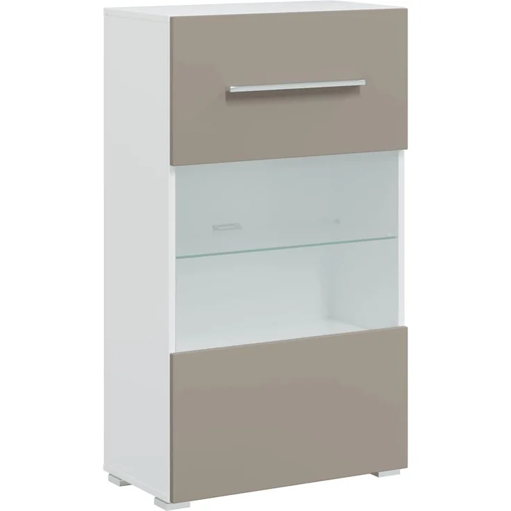 vidaXL 5-tlg. Wohnwand mit LED-Beleuchtung Steingrau Holzwerkstoff 3324233 – Bild 6