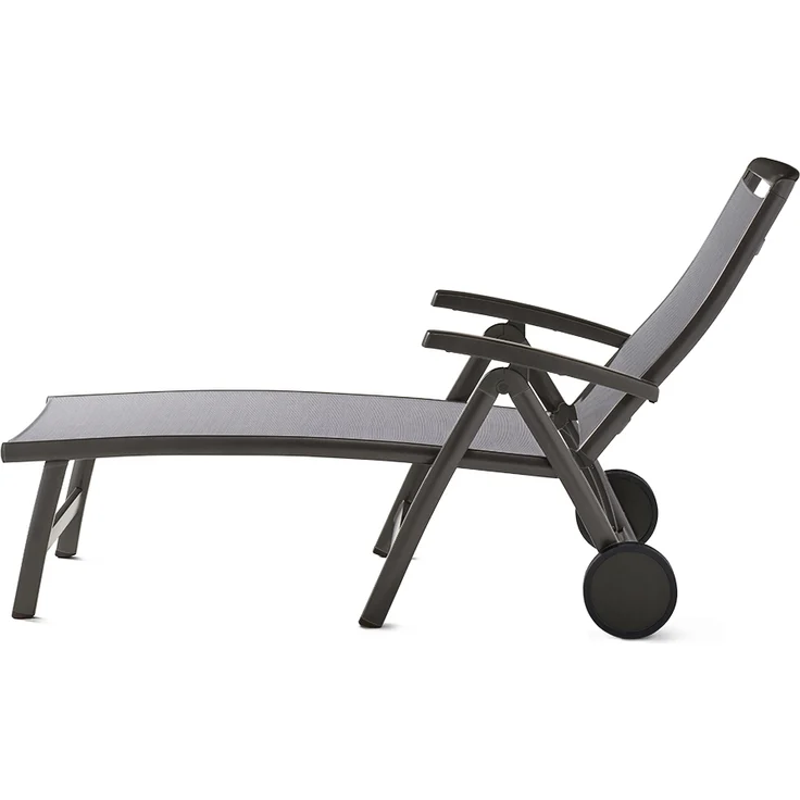 Sieger Royal Klapprollliege mit Polyesterbeschichtung, Aluminium Eisengrau 78 x 101 x 193 cm – Bild 7