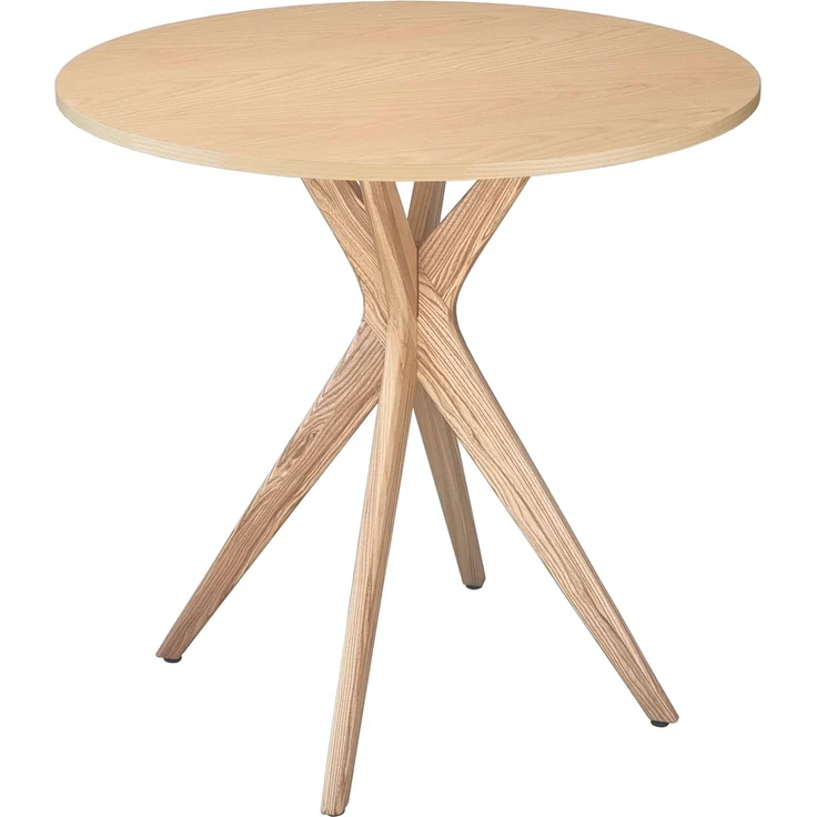 Ragaba runder Esstisch, Esche & MDF Eschenholzfurnier, Naturfinish, Ø 70 cm – Bild 1