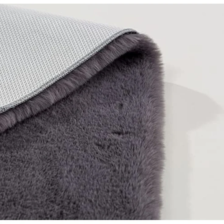 Schöner Wohnen Kollektion Badteppich 'Bali', anthrazit, 60 x 90 cm, rutschhemmend, waschbar bei 30°C, für Fußbodenheizung geeignet – Bild 4