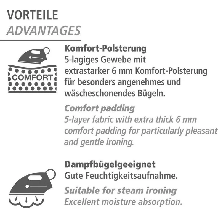 Bügeltischbezug, 140x48 cm, WENKO – Bild 3