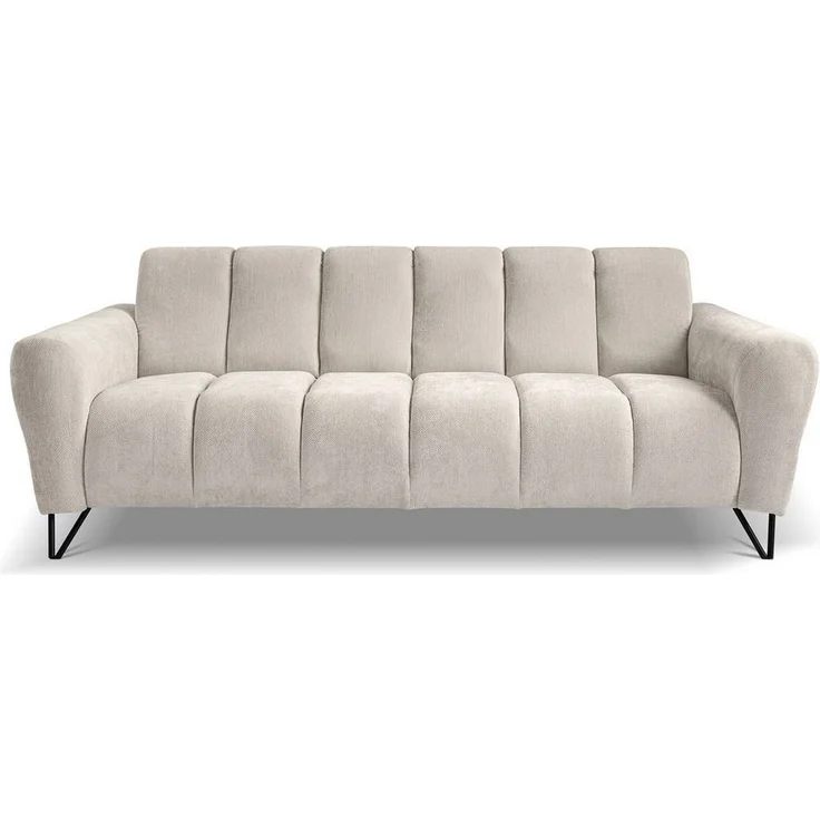 Beautysofa Sofa mit Metallbeine in schwarzer VOLARE, 3-Sitzer, viele Farbvarianten, ohne Schlaffunktion – Bild 1