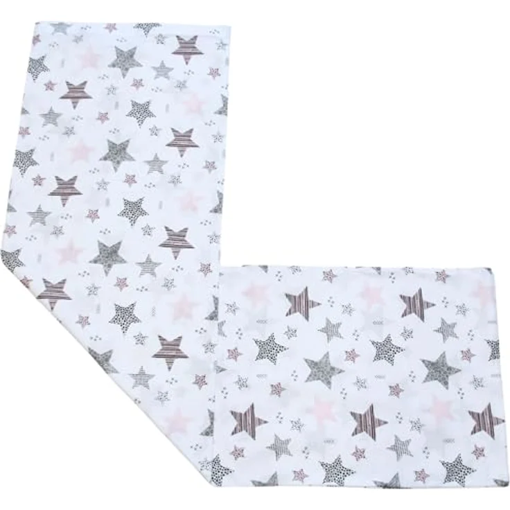 EMI & SAM Stillkissen Bezug Ersatzbezug 40x145cm für Seitenschläfer, 19L. Sterne Rosa - Bezug – Bild 3