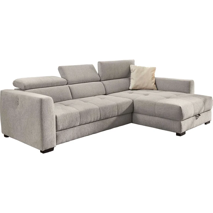 Ecksofa Selina / San Marino, Polyester, Stoff, Grau, 306 x 104 x 200 cm – Bild 1