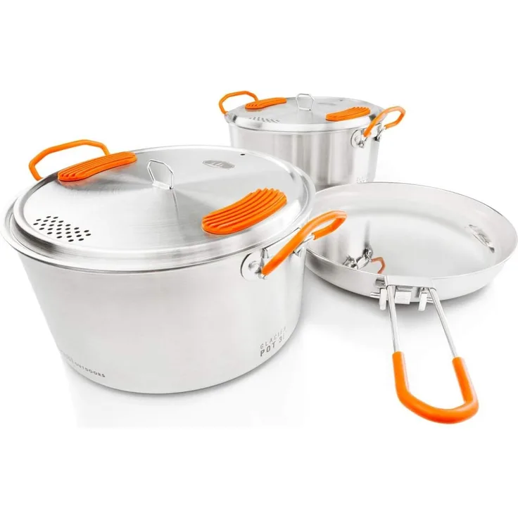 GSI Outdoors 68183 Set Edelstahl Silber Orange Silikon Edelstahl