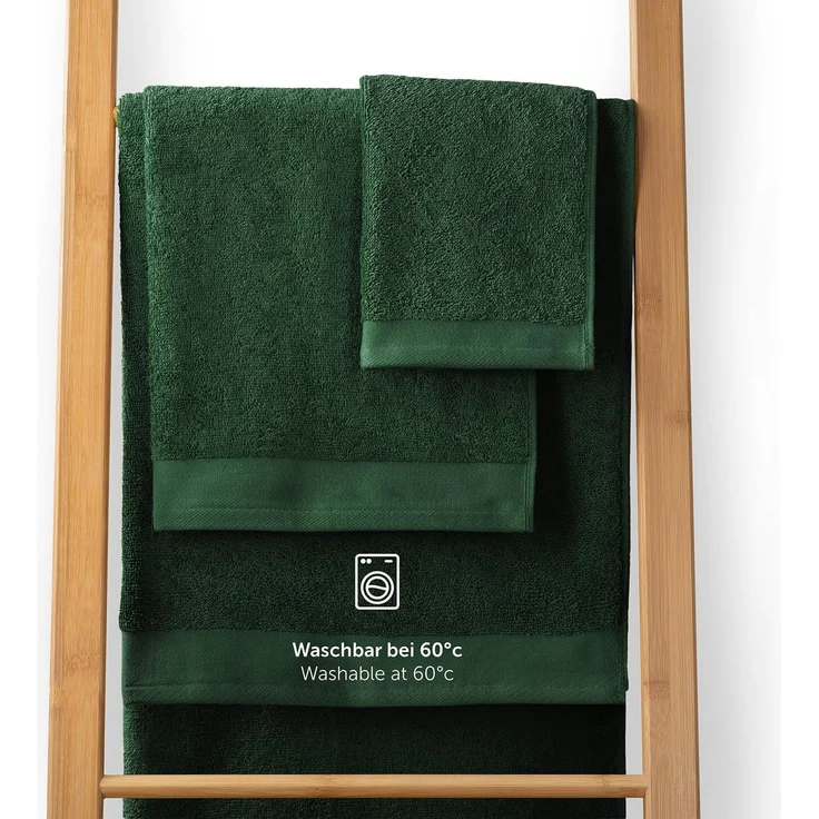 Blumtal Waschhandschuh 10er Set aus Frottee 15x20 cm - weich und saugstark, (Set), mit modischer Bordüre und praktischer Aufhängeschlaufe, 100% Baumwolle – Bild 4