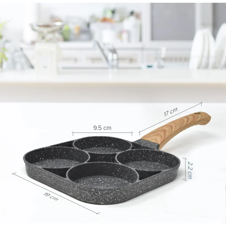 JOEJI’S KITCHEN Crêpepfanne Pancake Maker Pfanne - Pfannkuchenpfanne Induktion Egg Frying Pan – Bild 2