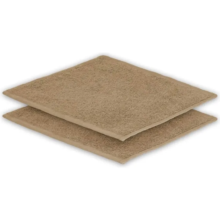 2x Seiftuch Frottier 500 g/m² 30 x30 cm Sand