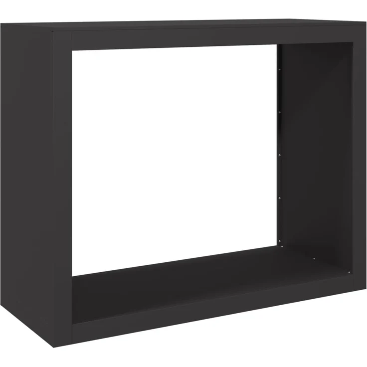 vidaXL Brennholzregal Schwarz 100x40x80 cm Stahl 850975 – Bild 1