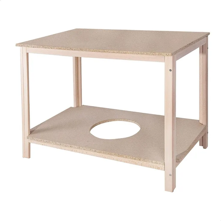Mueblear 34102 Tisch, rechteckig, Holz, ohne Nagellack, 110 x 65 x 65 cm