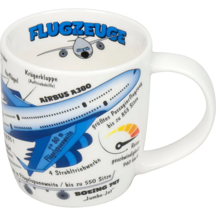 KÖNITZ 1172673028 Kid's Wissen Flugzeuge 230 ml aus Porzellan / Kinderbecher – Bild 6
