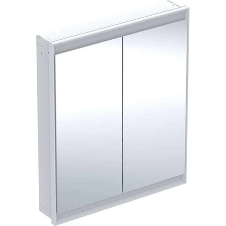 Geberit ONE Spiegelschrank mit ComfortLight, 2 Türen, Unterputzmontage, 75 x 90 x 15 cm, 505.802.00, Farbe: weiss / Aluminium pulverbeschichtet - 505.802.00.2 – Bild 1