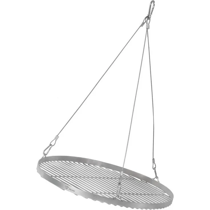 BBQ-Toro Grillrost Edelstahl Grillrost Rund Ø 50 cm, BBQ Grillgitter mit Seilaufhängung, Stabil