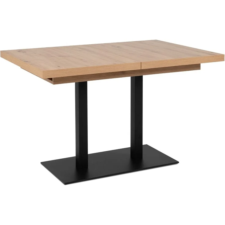 Calicosy Ausziehbarer Esstisch Dekor Artisan-Eiche und Schwarz L160-240 cm – QUADRATO - Helles Holz – Bild 6