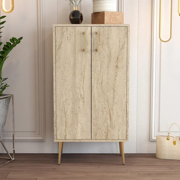 Skye Decor 'Prag - Travertine' Schuhschrank, Travertin, 60 x 111 x 35 cm – Bild 2