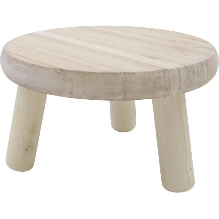 Spetebo Blumenhocker Holz Blumenhocker natur mit 3 Beinen (Anzahl, 1 St, Stück), stabiler Stand – Bild 1