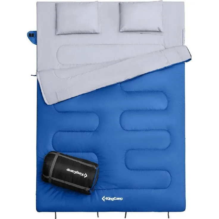KingCamp Doppeldeckenschlafsack Deckenschlafsack Oxygen 250 D, 2 Personen Doppel Schlafsack XL Lang -3°C