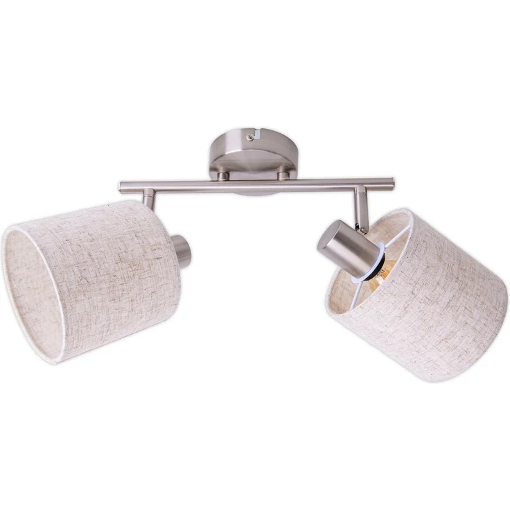 näve Deckenleuchte Maron, ohne Leuchtmittel, 2er Deckenleuchte, Wandleuchte, Spot, 2xE14 max. 40W, Metall/Textil – Bild 1