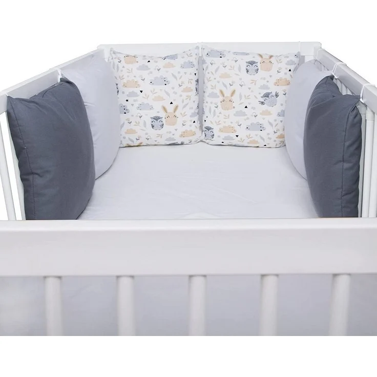 Amilian Bettnestchen 210 cm (6 Polster ca. 35 x 35 cm) Bettumrandung - Umrandungen, (Kissen als Nestchen, Kantenschutz), Umrandungen – Bild 3