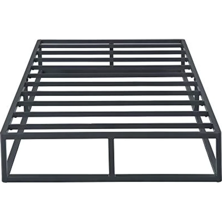 Olee sleep 22cm Modernes Metall-Plattform-Bettgestell / Bett / Metall / Metall-Bettgestell / Stahl-Lattenrost / Matratzenrahmen / Kein Boxspring erforderlich / 100x200 cm / Twin XL / Schwarz – Bild 5