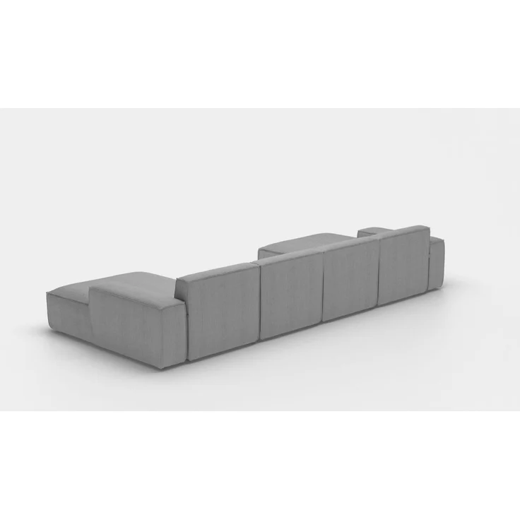 Wohnlandschaft U-Form CELES in Stoff Scala Koralle – Bild 3