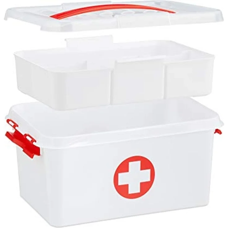 relaxdays Aufbewahrungsbox Medizinbox Kunststoff – Bild 6