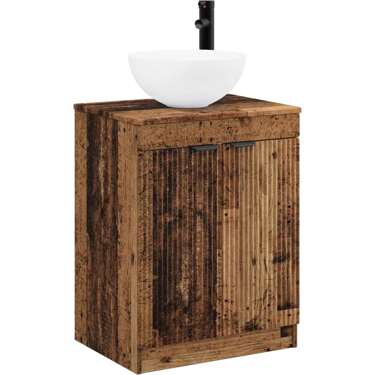 vidaXL Waschbeckenschrank Altholz 54 x 41 x 100 cm Holzwerkstoff 3404212 – Bild 2