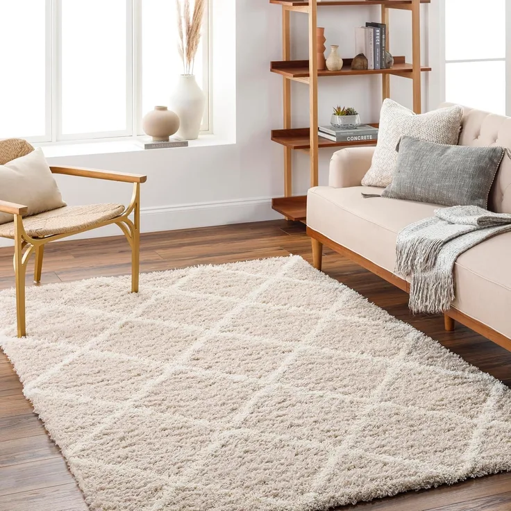 Livabliss Hochflor-Teppich SMOLENSK, rechteckig, Höhe: 52 mm, Flauschig, Langflor, Weich, Boho Wohnzimmerteppich, Grau