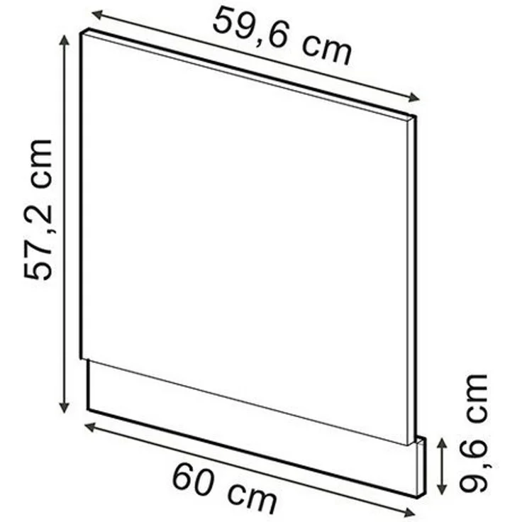 Frontblende R-Line Schwarz Hochglanz 60 cm ohne Arbeitsplatte Vicco – Bild 2