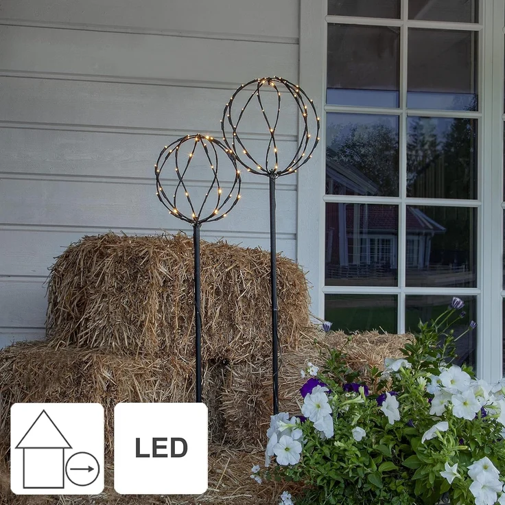 LED-Dekoration "Sphere", 2er Set, 96 ww LED – Bild 2