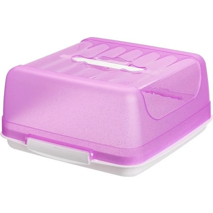 Engelland Kuchentransportbox Kuchenbox mit transparentem Deckel, Kunststoff, (Vorteils-Set, 1-tlg, sicheres Transportieren), mit Tragegriff und Klickverschluss, BPA-frei, rechteckig, Kunststoff – Bild 4