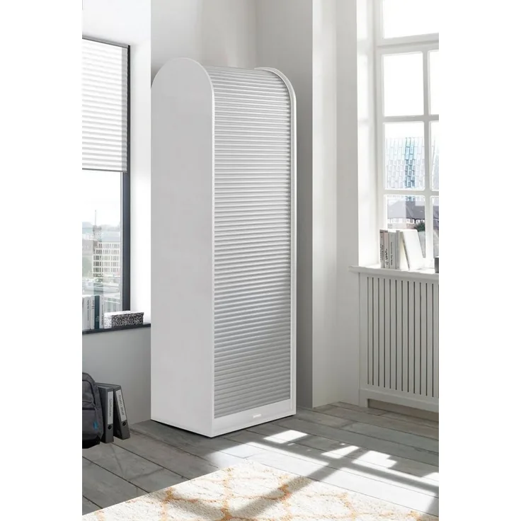 Aktenschrank ROLLO weiß matt lack Rolladenschrank 69 cm