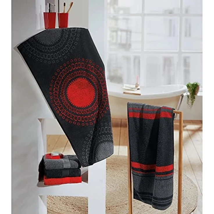 REDBEST Handtuch Handtuch "Kreise", Frottier, Walk-Frottier Kreise – Bild 5