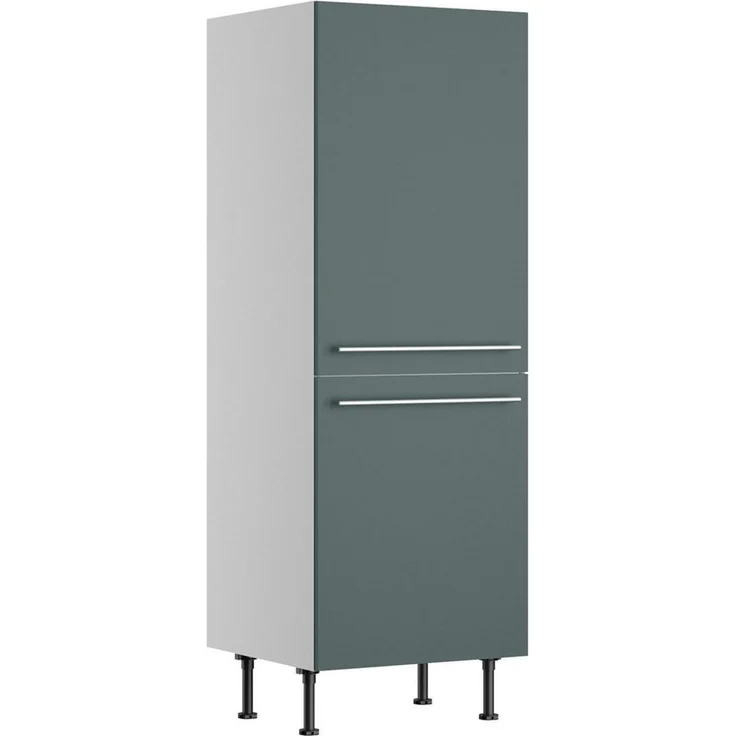 KOCHSTATION Kühlumbauschrank KS-Bern2 Breite 60 cm, Höhe 176,6 cm, 2 Türen (Höhe 89,2/70 cm), 1 Einlegeboden – Bild 1