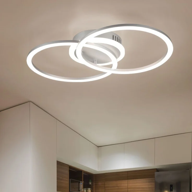 LED Deckenleuchte, Ringe, Switch-Dimmer, B 50 cm – Bild 3