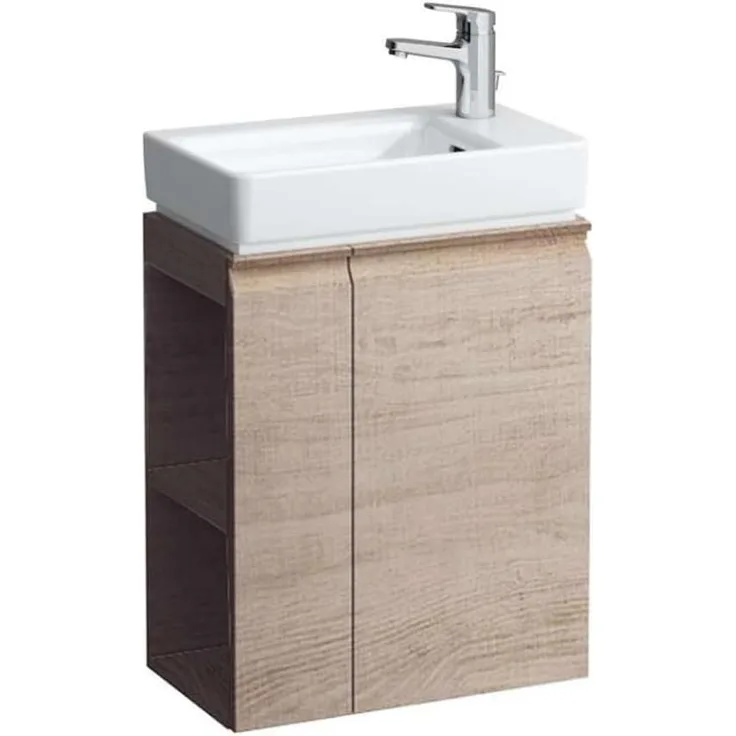Laufen Pro S Waschtischunterschrank, zu Waschtisch H815954, Seitenablage links, 480 x 275 x 580 mm, H483002095, Farbe: Eiche hell Dekor - H4830020954791
