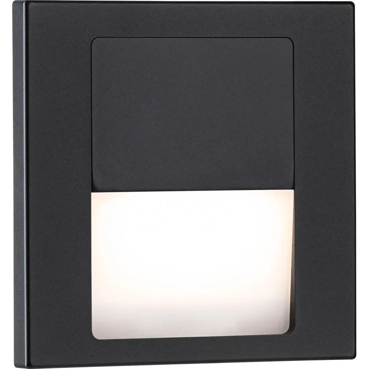 Paulmann 80001 LED Wandeinbauleuchte Tsaro eckig 80x36mm 2700K Schwarz