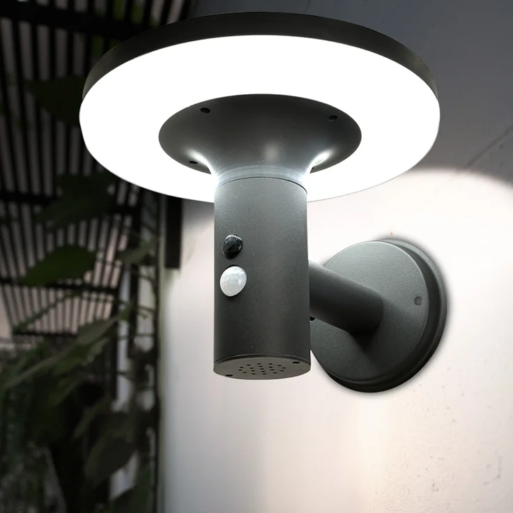 LED Solar Wandleuchte anthrazit, Bewegungsmelder, H 21 cm – Bild 6