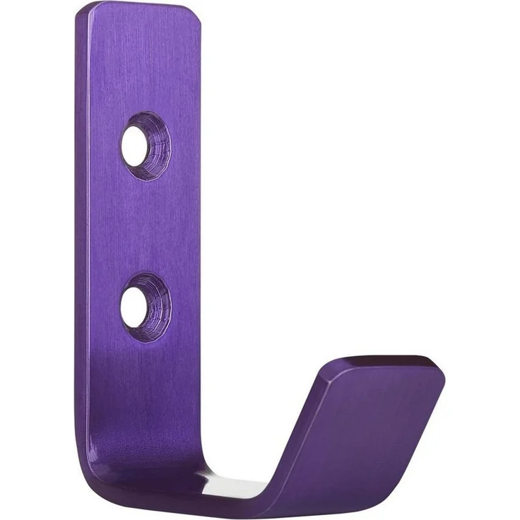 SO-TECH® Kleiderhaken doppelter Wandhaken, Edelstahl, 142 x 20 x 45 mm, (1-St), großer Jackenhaken mit abgerundeten Kanten lila – Bild 2
