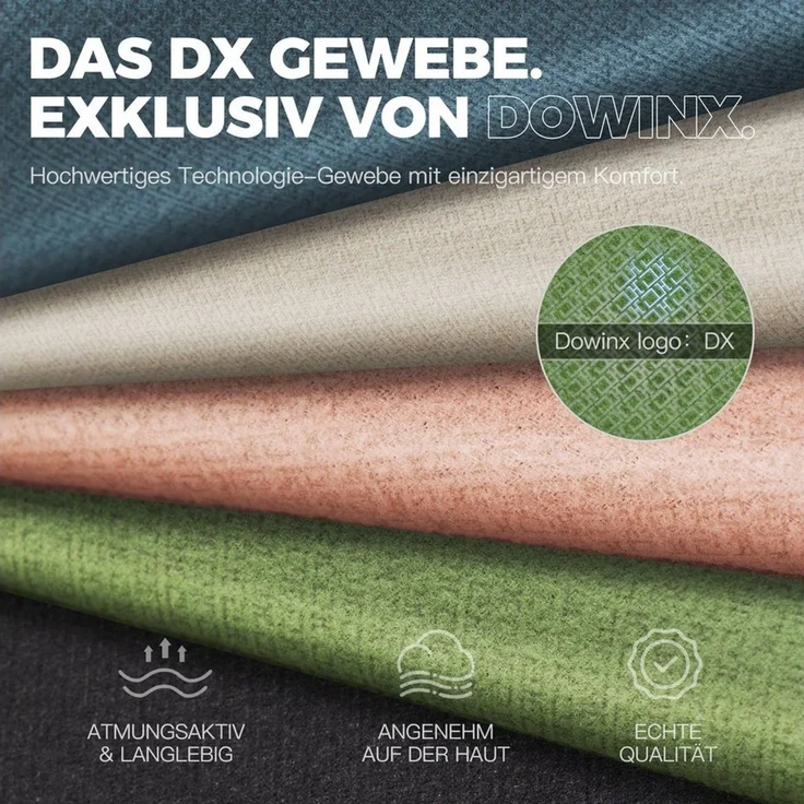Dowinx Gaming-Stuhl Stoff mit Taschenfederkissen, Gaming Sessel mit Fußstütze, Ergonomischer Bürostuhl – Bild 2