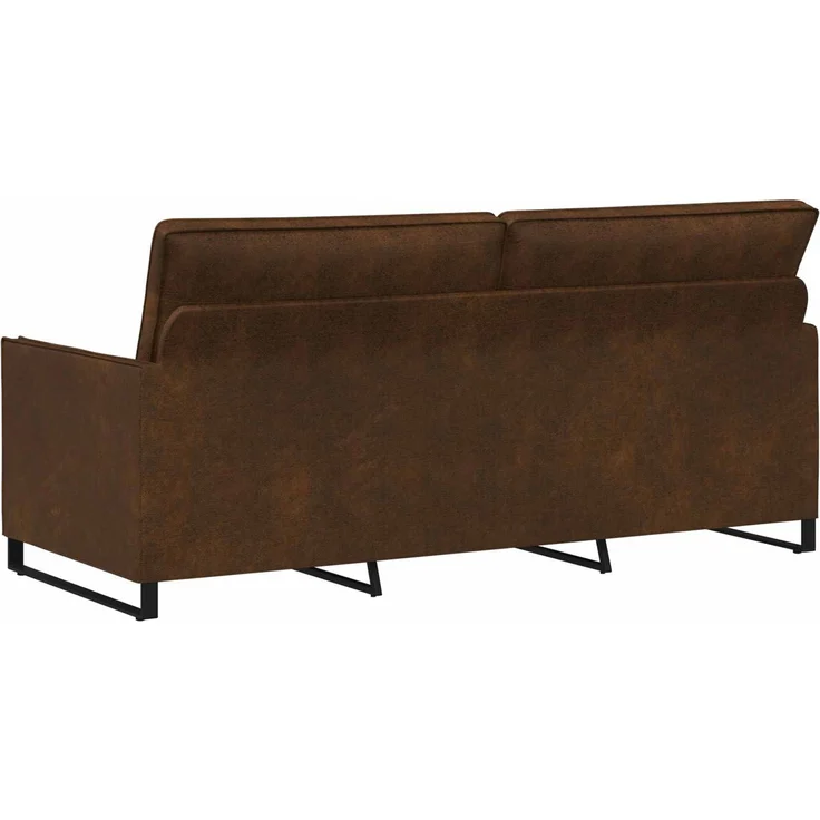 vidaXL 3-Sitzer Sofa Braun 190 x 81 x 82 cm Kunstwildleder 42040999 – Bild 4