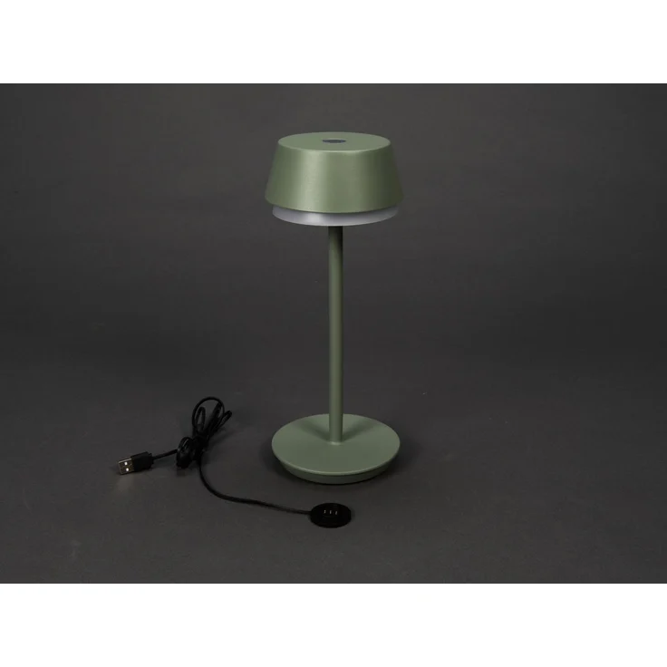 Akku Tischleuchte LYON für Outdoor dimmbar, kabellos in Mintgrün, 30cm – Bild 6